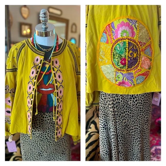 Reworked Embroidered Boho Jacket - Picture 1 of 16